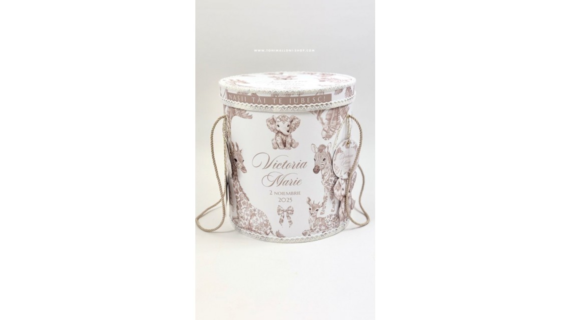 Trusou botez Dior Beige Nude Baby Safari tematică exotică și elegantă 6
